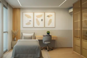 Projeto de quarto de solteiro