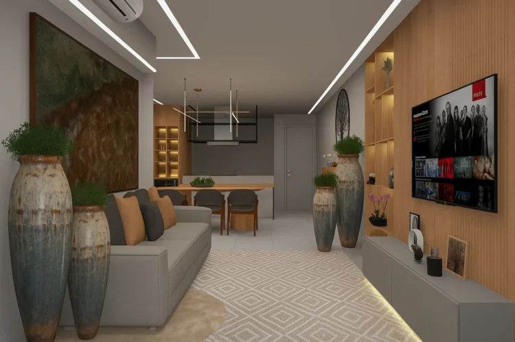 Sala de estar contemporânea